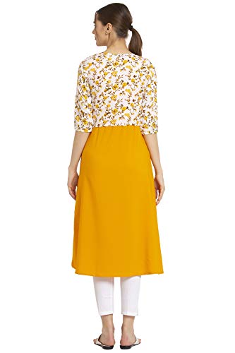 Image of ALC Creation Women's Crepe Printed A-Line Kurti