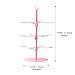 QCBF Cocktail Tree Stand, Wine Glass Display For Drinks, 3 Tier - 12 Holders Champagne Tower Stand For Champagne, Cocktails, Martini, Margarita Cups at Weddings, Bridal Shower (Pink)