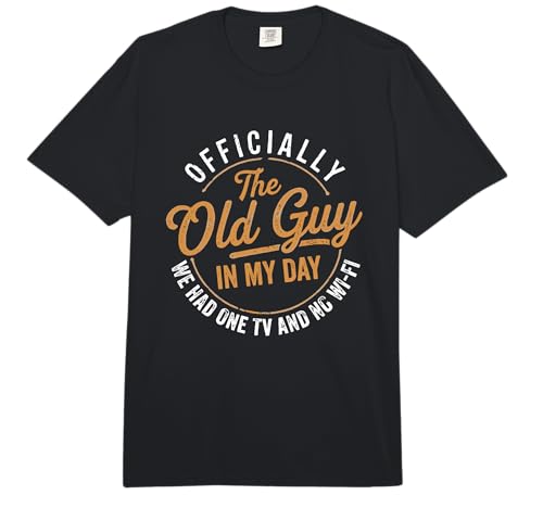Officially The Old Guy - in My Day One TV No WiFi Comfort Colors Adult Heavyweight T-Shirt