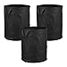 Produktbild Relaxdays Laubsack, selbstaufstellend, 3er Set, 85 L, Pop Up Gartensack, 3 Griffe, UV-beständig, wasserdicht, schwarz, 47 x 46 cm