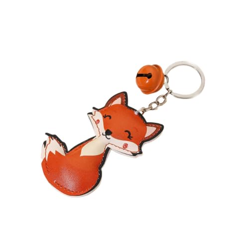 ARFUKA Schlüsselanhänger PU Leder Fuchs Anhänger Autoschlüsselanhänger Taschenanhänger Schlüsselringe Schlüsselbund Keychain für Geburtstag Weihnachten Valentinstag Feiertag Geschenk