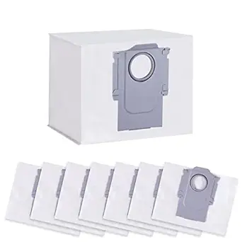 8 Pack Dust Bag Replacement for Roborock S7 MaxV Ultra / Q7+ / Q7 Max+ / Q5+ Vacuum Self-Empty Dock, 3L Large Capacity Disposable Bag Accessories Set