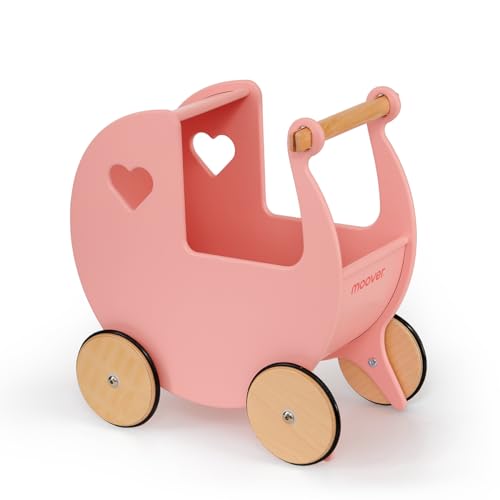 Landau classique pour poupée Moover en bouleau rose corail