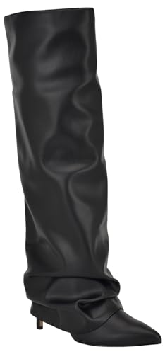 Bottes hautes cuir noir Nine West Randee 37.5 chaussures élégantes hiver femme