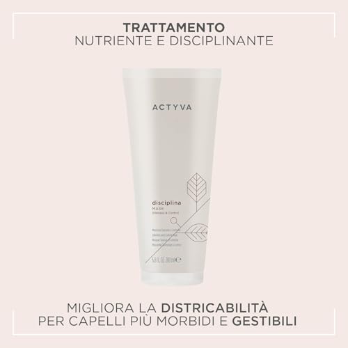 Actyva - Disciplina Mask, Maschera Nutriente E Disciplinante Per Capelli Crespi, Con Acido Ialuronico E Olio Di Mandorle - 200 Ml - 3