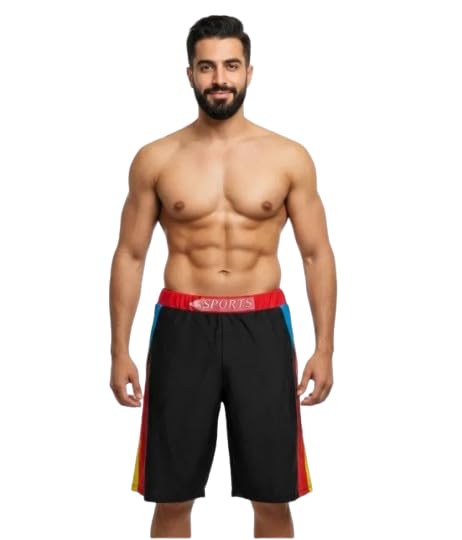 saadhya mart Men's (Size 5XL) | Quick-Dry Water-Repellent Swimming Trunks | Stylish Dual-Tone Side Panels | Premium Pool, Beach & Vacation Wear for Men-picture-19