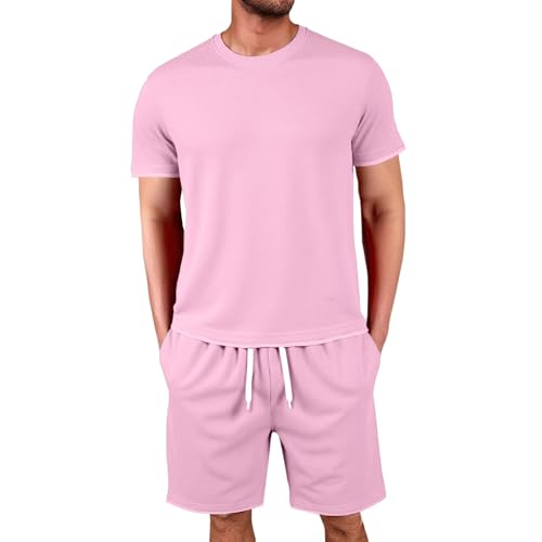 Generisch Fatos de homem para o dia a dia Slim Fit com design inovador Uso versátil conjunto de fato ideal para ocasiões elegantes diferentes estações, Rosa., M