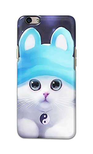 Image of Chinese Cutie Kitten Cat Big Eyes Lovely Girl Ears Hard Back Case Cover for Oppo F1s / Oppo A59, Oppo A1601 Back Cover -(J5) VNS2221