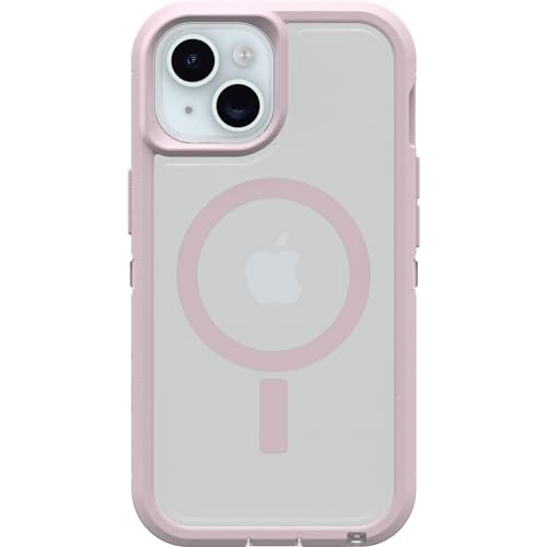 OtterBox iPhone 15, iPhone 14, and iPhone 13 Defender Series XT Clear Case - MOUNTAIN FROST (Clear), screenless, rugged , snaps to MagSafe, lanyard attachment