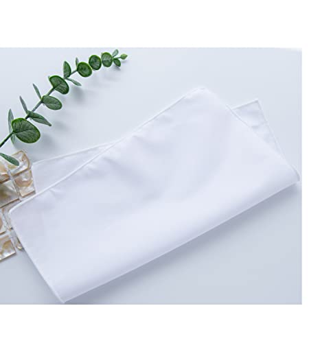 Image of 3-Pk Mens Cotton White Pocket Square with Color Border(10 Colors)