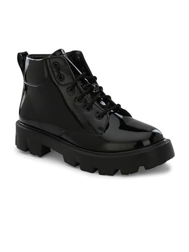 Leo Men's Black Chic and Chunky Comfortable Casual Boots