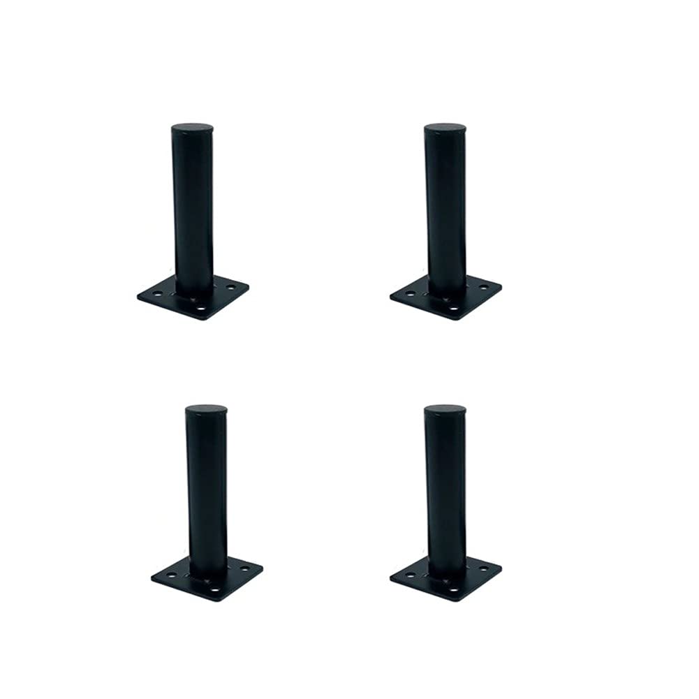 4 pezzi gambe mobili nere, gambe del divano piede medio moderno gambe armadio in metallo piedi mobili di ricambio fai da te per armadio armadio divano sedia tavolo(Size:18cm)