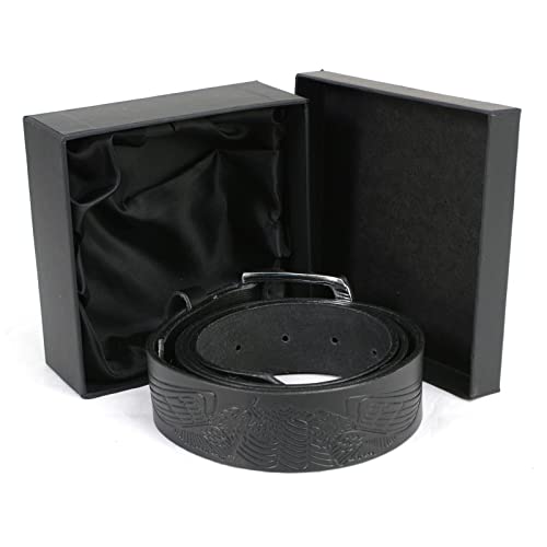 Milwaukee Leather MP7122 Men's Engine Block & Wings - Black Leather Belt w/Interchangeable Buckle - 1.5 inches Wide3