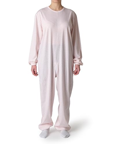 Pyjama sanitaire en coton avec fermeture éclair intégrale pour femme