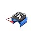 RC Motor Heatsink with 5V Cooling Fan for 1/10 Traxxas Axial Tamiya Losi 540 550 3650 Size Brushless Engine Motor?Remote Control Car Truck Buggy Crawler,Dark Blue