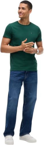 Tommy Jeans TJM Original Herren-T-Shirt, schmale Passform, kurzärmelig, Grün (Samtgrün), S – Ansicht 4