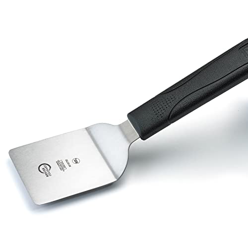 Image of Mercer Culinary Millennia Mini Turner /Spatula, 2.5 Inch x 2.5 Inch Blade, Black Handle