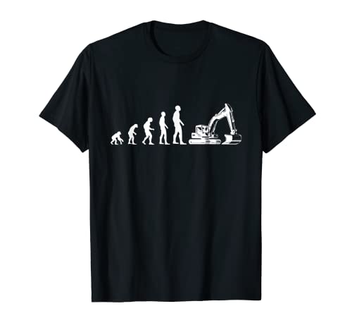 Evolution Excavator Man Humour Construction Machine Gift T-Shirt