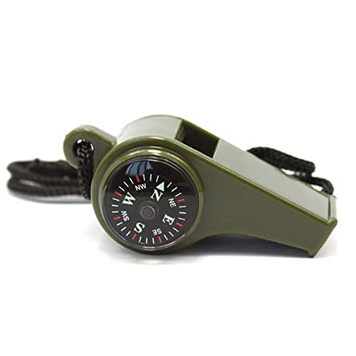 2PCS 3-in-1 Whistle,Multifunction Outdoor Whistles Tools with Compass and Thermometer, Potable Whistle with Lanyard for Hiking, Camping - Image 5