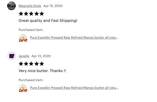 SULU ORGANICS 100% PURE COLD PRESSED REFINED RAW MANGO BUTTER (2 LB) - Image 5