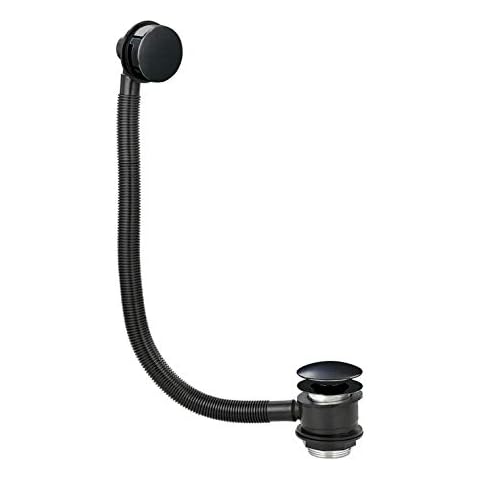 home store Matt Black Clicker Bathroom Bath Waste Pop Up Click Clack Plug Cover