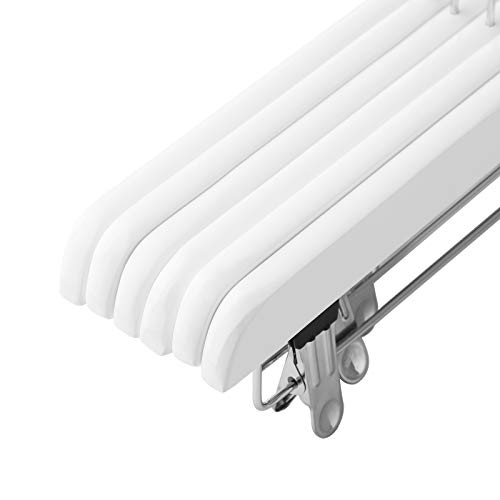 SONGMICS Kleerhangers van hout, 8 stuks, broekhangers, voor broeken en rokken, antislip, van Sema-hout, met draaibare… - Image 7