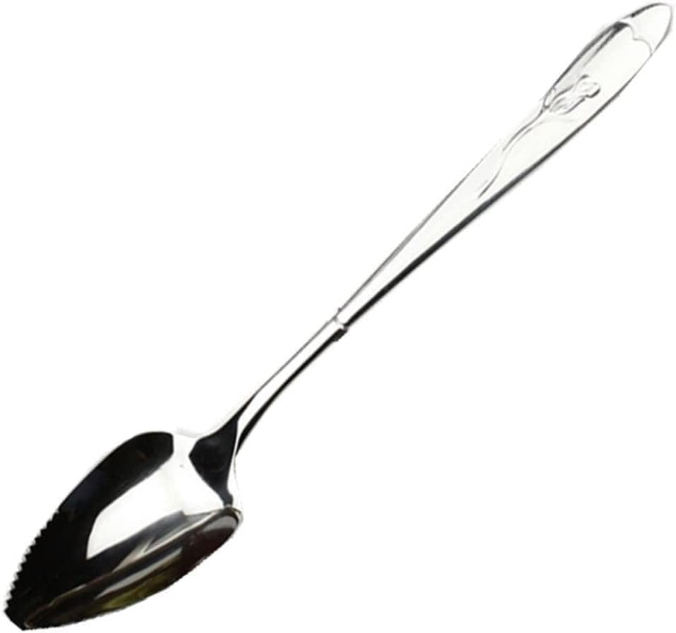 Silver Grapefruit Spoons, Stainless Steel Grapefruit Spoon, Chef Craft Serrated Grapefruit Spoon For Cirtrus Fruits, Kiwi, Salad, And Desserts, Grapefruit Utensils