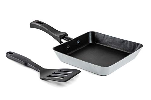 Core home tamagoyaki mini square aluminum frying pan wi…