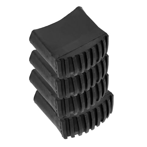 Healeved Lot de 4 Patins Antidérapants en Caoutchouc Noir pour Pieds D’échelle 2,5 X 6,3 Cm, Coussinets de Sécurité Résistants à L’usure, Accessoires...