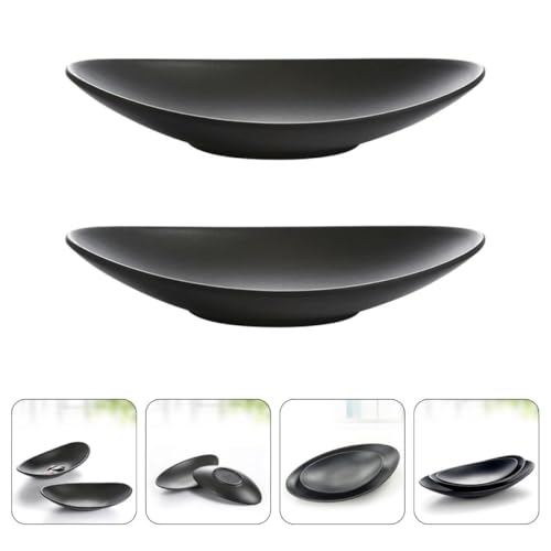 Platos para sushi en forma de lingote negro 2 piezas miniatura 7