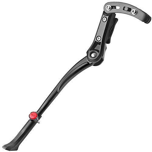 Image of FASTPED Universal 24'-29'' Adjustable Aluminum MTB Road Bicycle Kickstand (Black) Aluminum-Alloy Side Kickstand,Adjustable Support,Kick Stand for Road Bike Mountain Bicycle (Black) (Long Head)