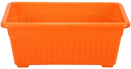 Image of Rectangular Plastic Pots for Plants, Window Flower Pots for Home, Window Display, Garden (Multicolor 14 inch - 4 pc)