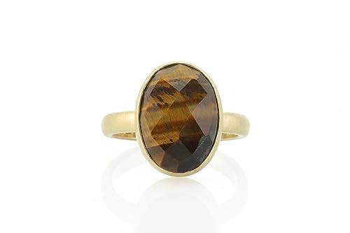 Bague Oeil de Tigre en Or 14k : Un Bijou Durable Qui Ne Ternit Jamais