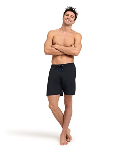 Image of ARENA Men's Icons Solid Beach Short Boxers Swimming Bermuda with Mesh Inner Brief, Side Pockets, Pool Beach Vacation Swimsuit