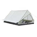 NiuLumea Tienda de campaña ultraligera sin postes para 1-2 personas, poliéster Ripstop 210T + malla, PU3000/PU4000 impermeable, para bastones de senderismo, color verde