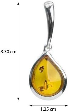 Ian and Valeri Co. Amber Sterling Silver Teardrop Pendant - Image 3