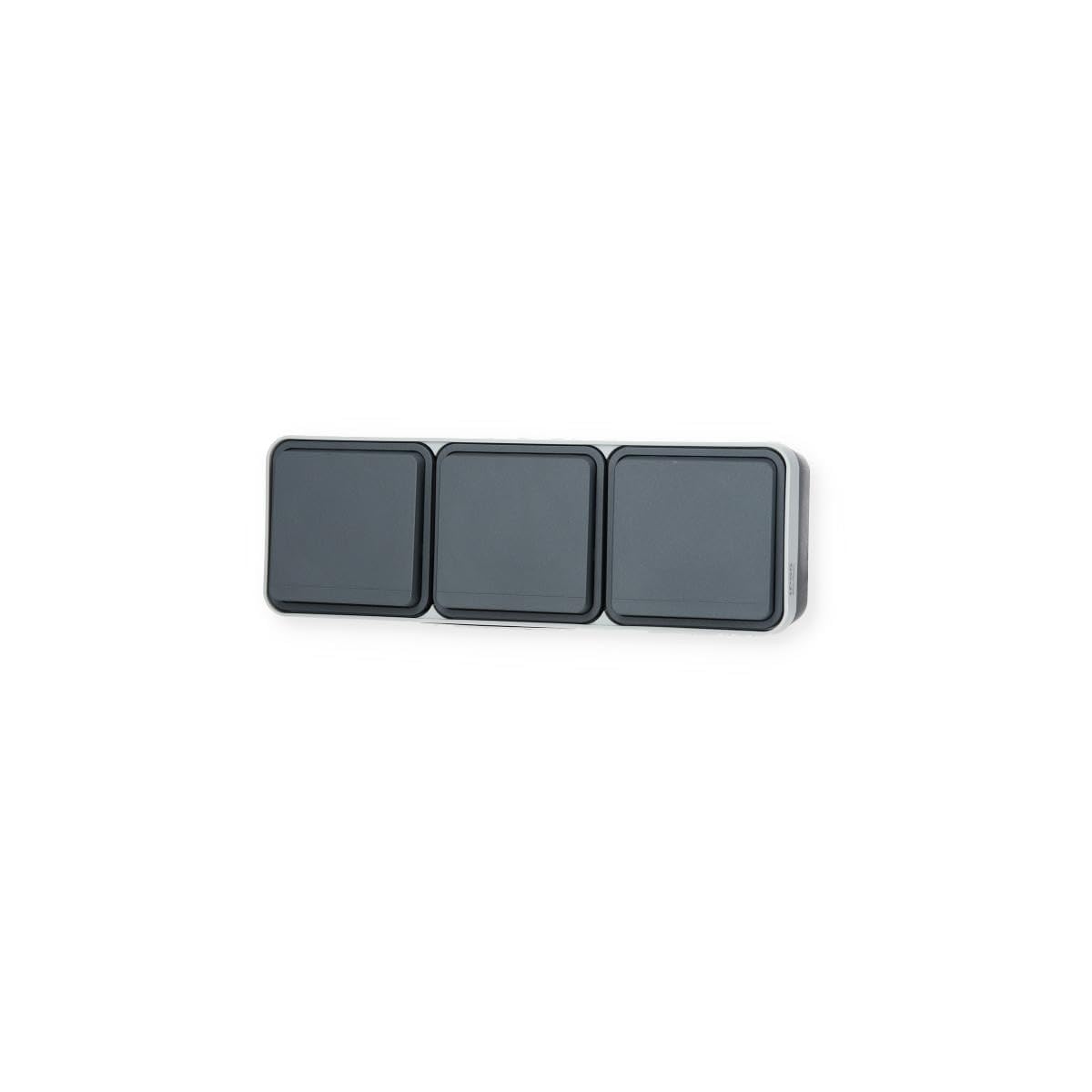 BERKER Berk AP-Steckdose SCHUKO 47733515 3fach waagere