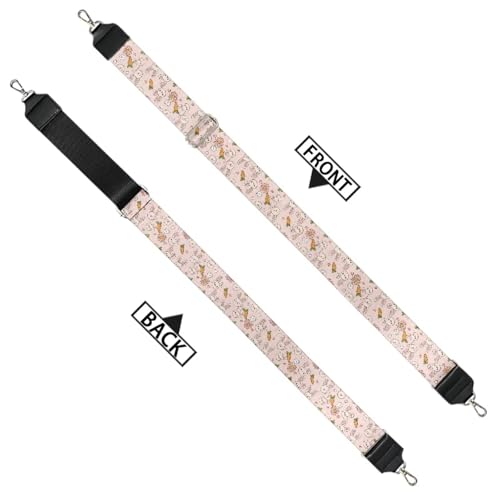 Image of Halloween Handbag Strap Canvas Purse Strap Colorful Bat Black Shoulder Strap Multicolor Bats Replacement Strap