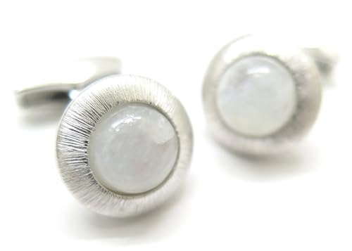 タテオシアン(TATEOSSIAN) ノベルティ グラフィアート シルバー カフス（ロジウム＆レインボームーンストーン） 世界限定100セット カフスボタン カフリンクス