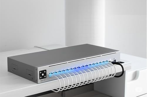 Image of USW-Pro-Max-16-PoE 16-Port Layer 2 /3 PoE++ Switch, 180W Power, 2.5GbE + 10G SFP+ Uplinks - Bundled with QALYNX 3ft Slim Cat6A Patch Cable (28 AWG)