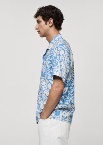Image of Luxrio Casual Printed Textured Fabric Shirt for Men Regular Fit Cotton Blend
