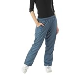 [onion cross] シャカパン ナイロンパンツ 防寒 裏起毛 裏ボア 撥水 パンツ レディース (ネイビー, M)