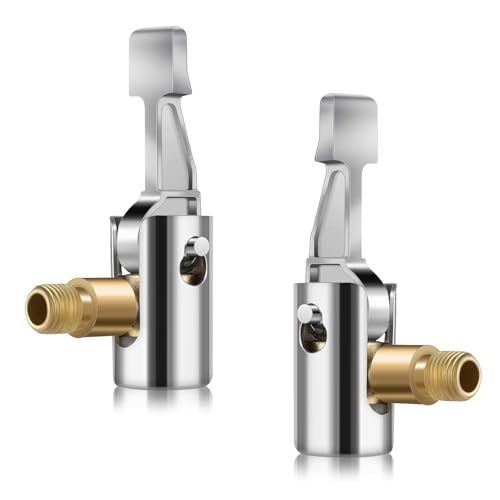 2Pcs Tire Air Chuck, Inflator Hose Adapter Tire Chuck Locking Tire Nozzle No Air Leakage Tire Inflating Hose End for Portable Tire Pump Air Compressor