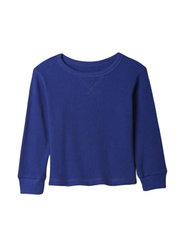 GAP Boys Long Sleeve Thermal Crewneck Bellwether Blue 193943 3YRS
