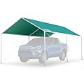 Quictent 10'X20' Heavy Duty Carport Car Canopy Car Shelter Canopy Outdoor Party Tent Boat Shelter-Green