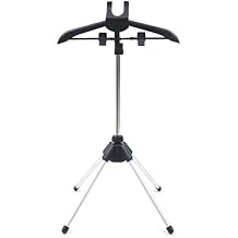 Steamer Stand for Clothes Hanging Ironing Rack Height Adjustable Clothes Steamer Stand 360 Degrees Rotatable Hangers for Homes, Clothing Stores, Hotels Black