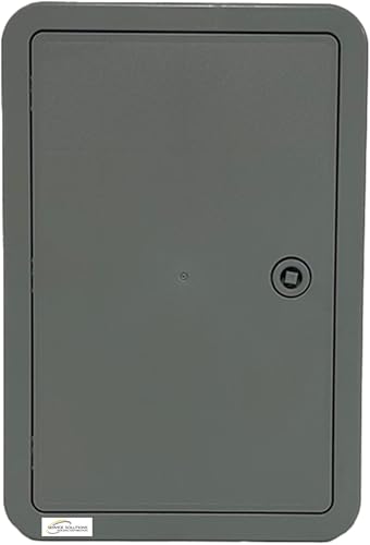 SERVICE SOLUTIONS - Sportello Abs Con Serratura Quadrata e 2 Chiavi, Sportello Ispezione, Sportello Verniciabile, UV Resistente, Sportello Manutenzione Contatore Acqua, Gas, Elettricità (CM 50x40x2,8)