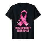 Respiratory Therapist Stethoscope Pink RT Life Breast Cancer T-Shirt