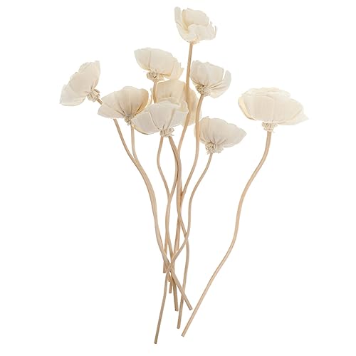 Difusor Rattan Aromaterapia 9 Piezas Flor Blanca miniatura 1