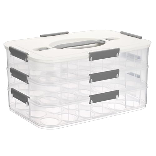 BTSKY 3-Layer Deviled Egg Platter with Lid